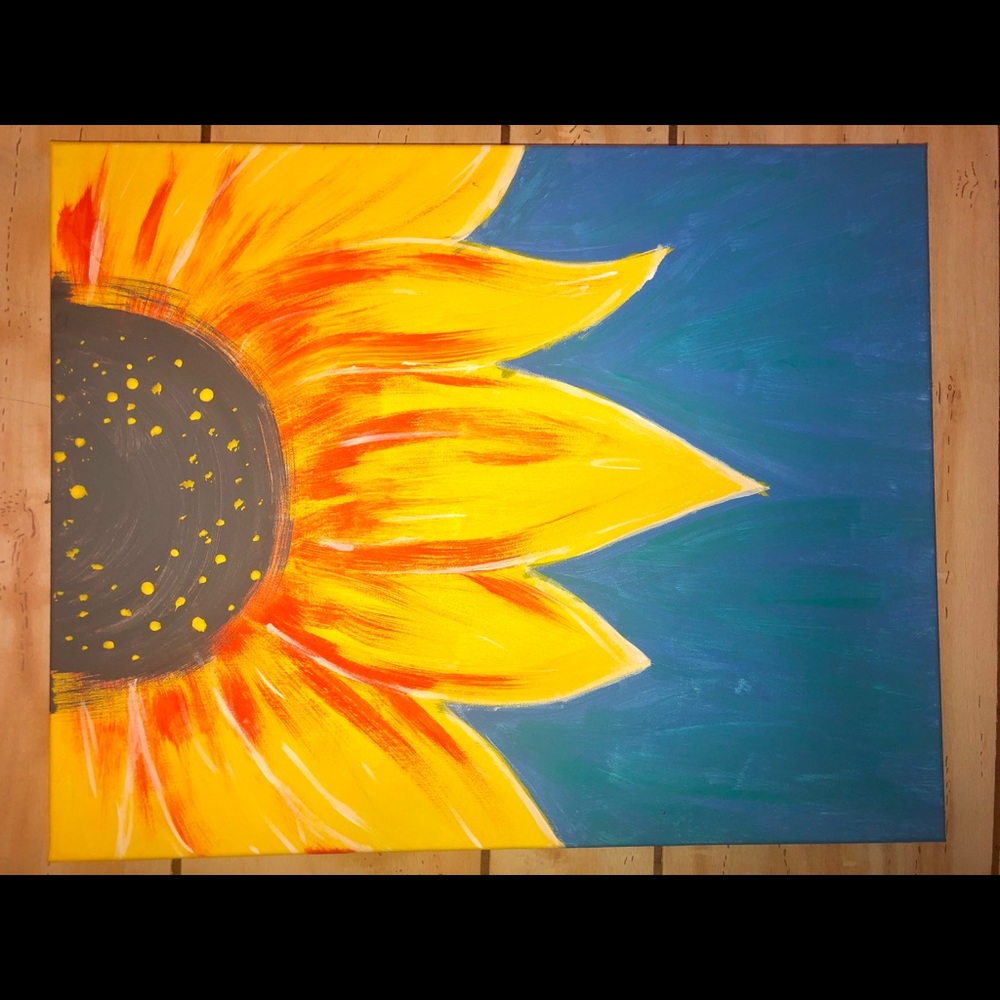 Sunflower acrylic painting